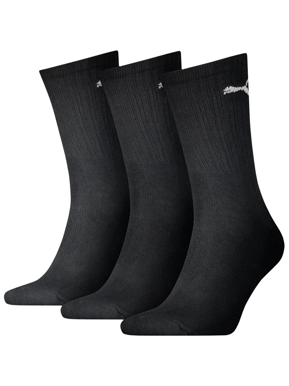 Puma Sport Crew Lengvos kojinės 3 poros juodos 907940 01