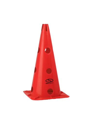 SMJ treniruočių kūgis su skylutėmis 38 cm raudonas, 1 vnt. PT1-38H-R