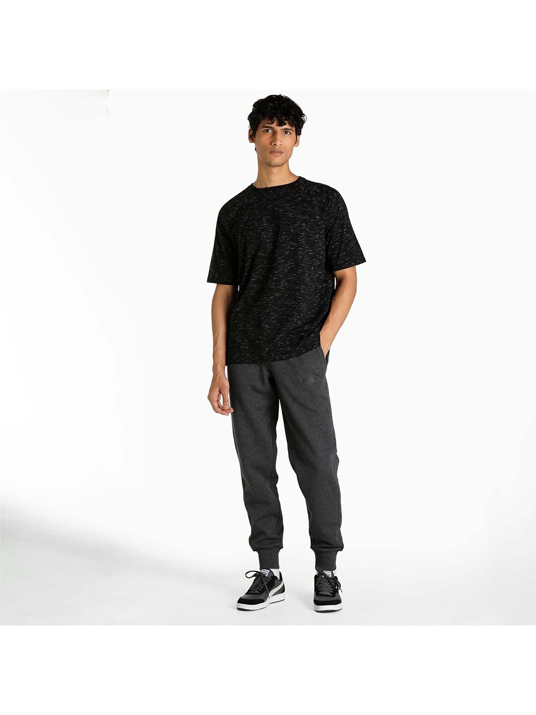Puma ESS Logo Pants FL vyriškos kelnės, tamsiai pilkos 586714 07 1 Puma ESS Logo Pants FL vyriškos kelnės, tamsiai pilkos 586714 07 1