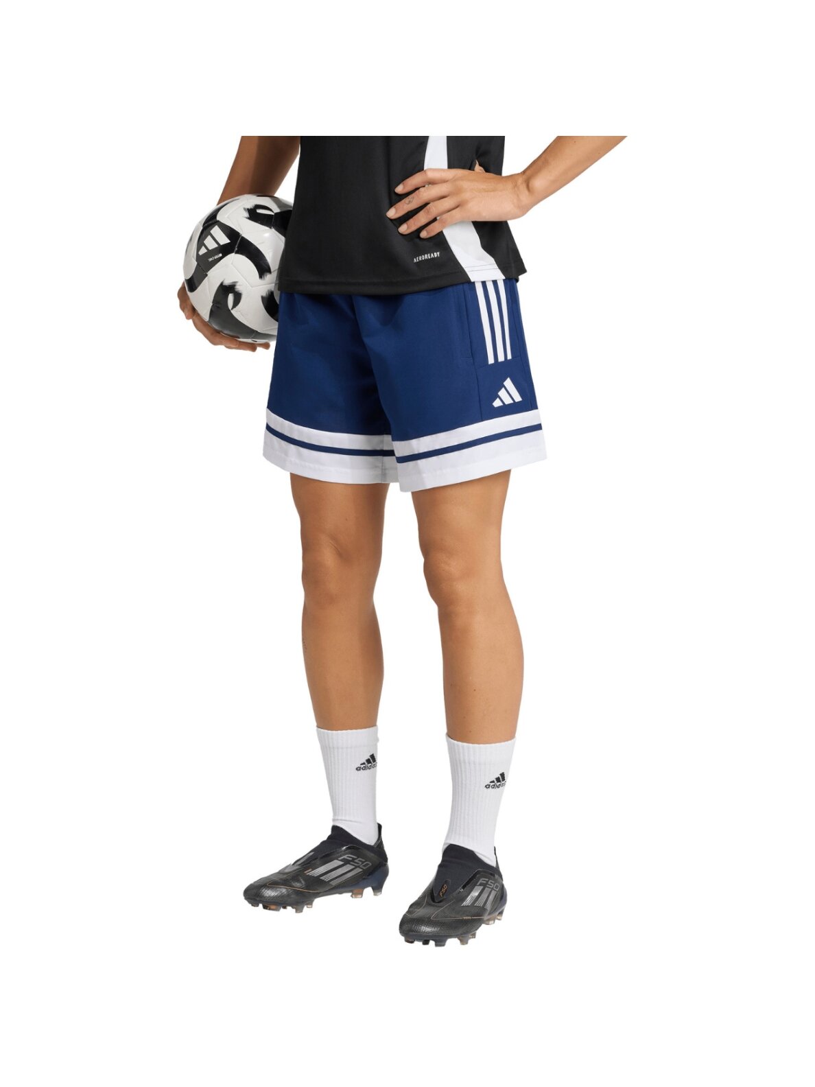 Adidas Squadra 25 Downtime trumpikės moterims tamsiai mėlynos JD3012 Adidas Squadra 25 Downtime trumpikės moterims tamsiai mėlynos JD3012