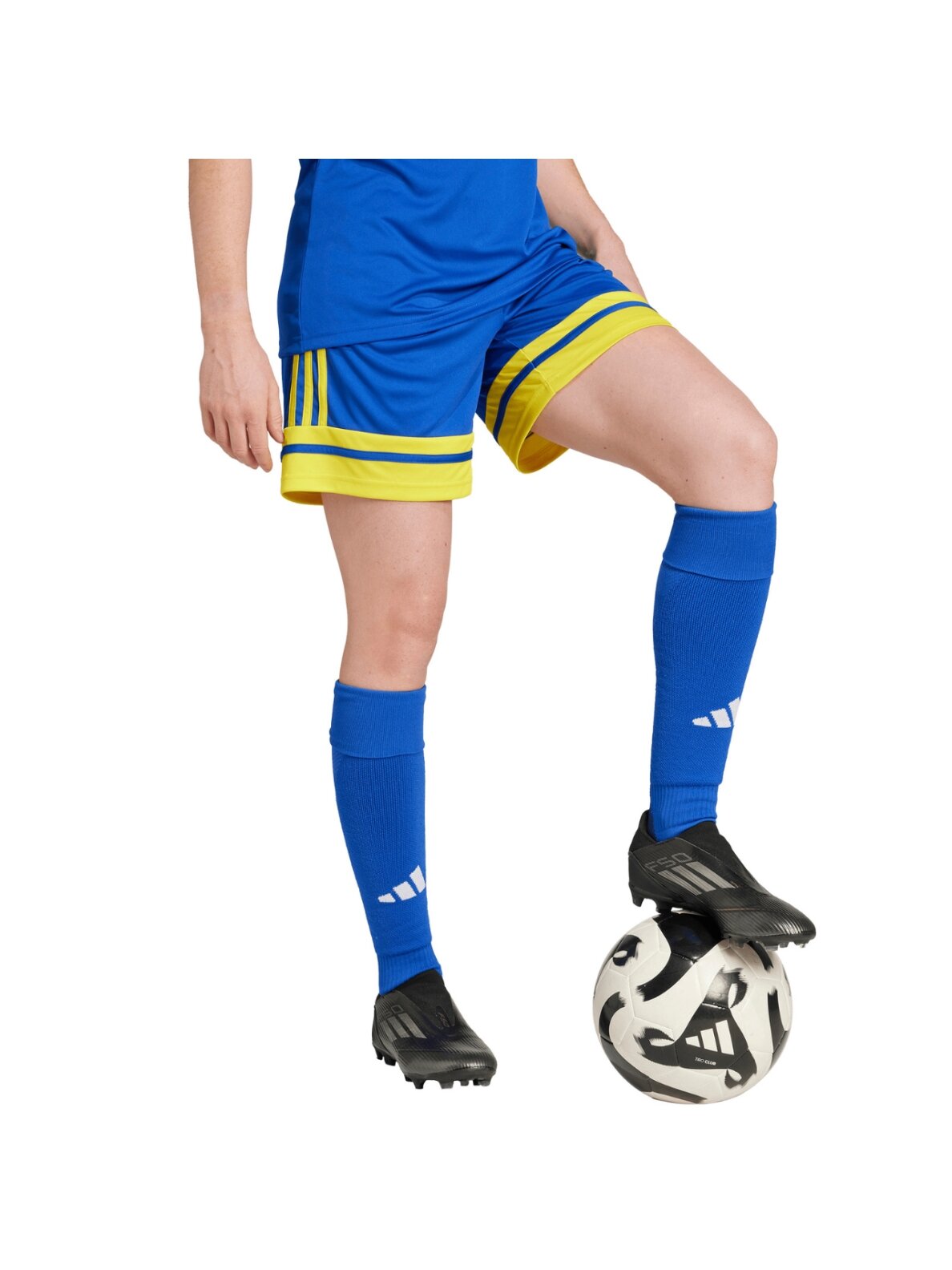 Adidas Squadra 25 šortai moterims mėlynai geltoni JN5408 3