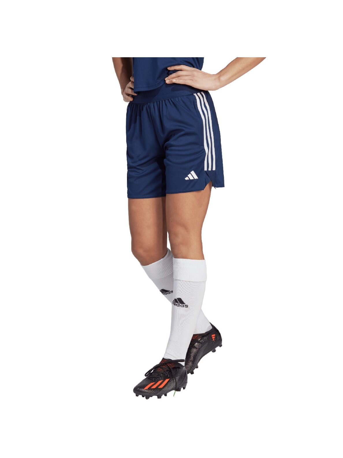 Adidas Tiro 23 League Training moteriški šortai, tamsiai mėlyni HS0322 2 Adidas Tiro 23 League Training moteriški šortai, tamsiai mėlyni HS0322 2