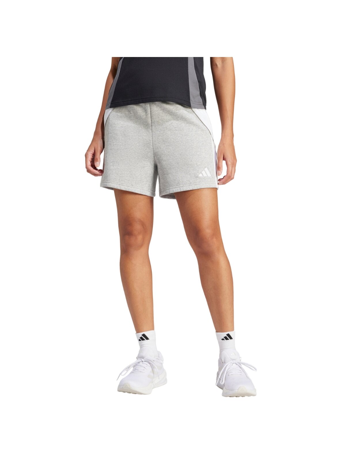 Adidas šortai moterims Tiro 24 Sweat pilki/balti IR9327 3 Adidas šortai moterims Tiro 24 Sweat pilki/balti IR9327 3