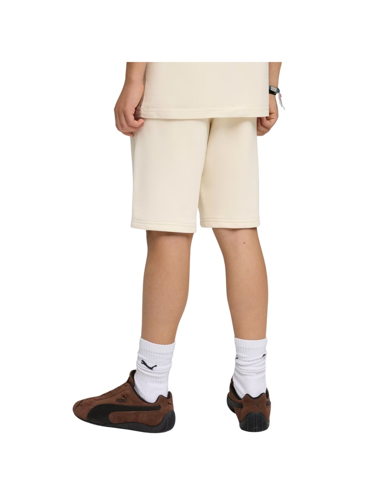 Puma ESS Small No.1 Logo vaikiški šortai smėlio spalvos 692974 87 3