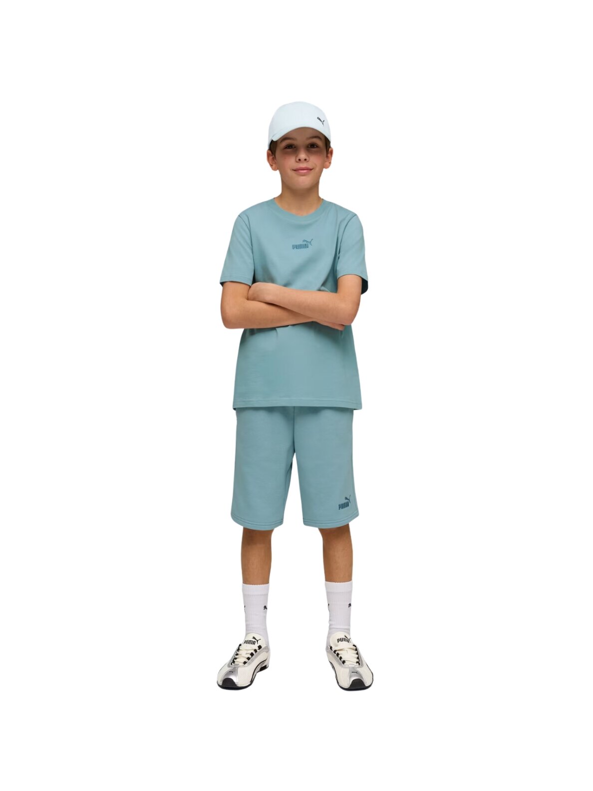 Puma ESS Small No.1 Logo šortai vaikams mėlyni 692974 47 4 Puma ESS Small No.1 Logo šortai vaikams mėlyni 692974 47 4
