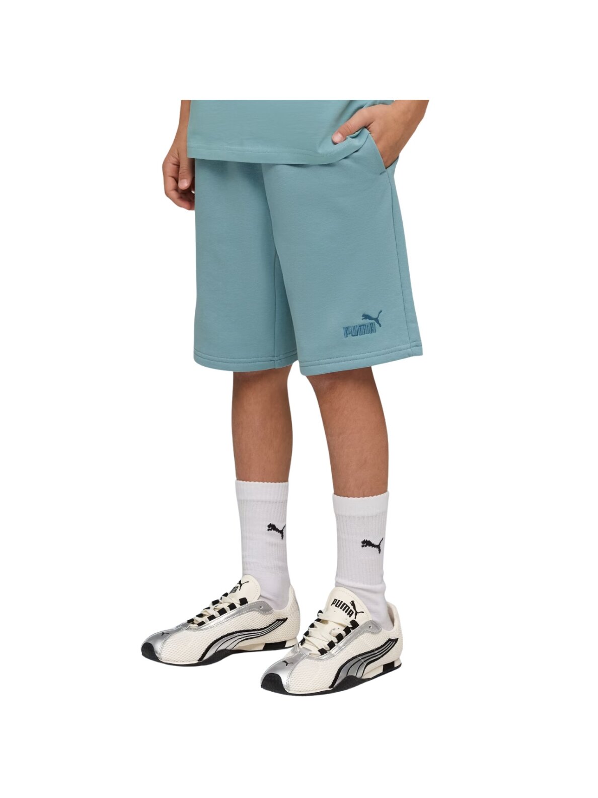 Puma ESS Small No.1 Logo šortai vaikams mėlyni 692974 47 Puma ESS Small No.1 Logo šortai vaikams mėlyni 692974 47