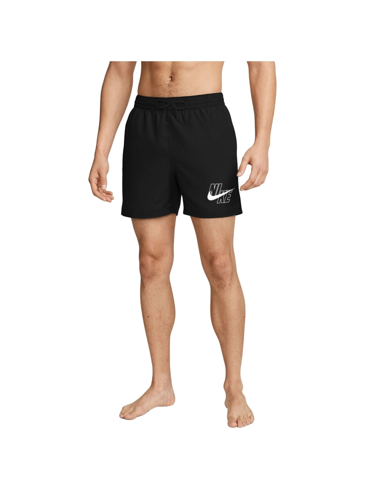 Nike Logo Lap 5" Volley plaukimo šortai, juodi NESSG574 001 Nike Logo Lap 5" Volley plaukimo šortai, juodi NESSG574 001