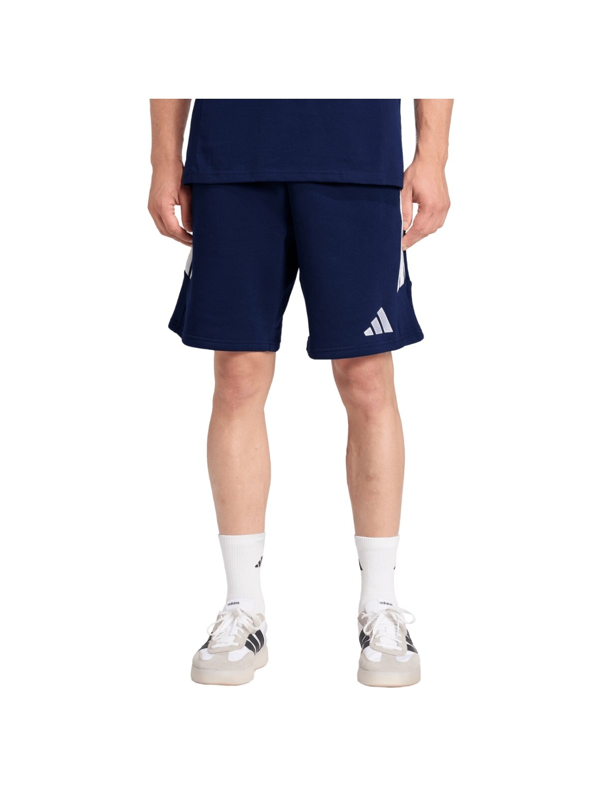 Adidas vyriški šortai Tiro 26 League Sweat tamsiai mėlyni JY9670 Adidas vyriški šortai Tiro 26 League Sweat tamsiai mėlyni JY9670