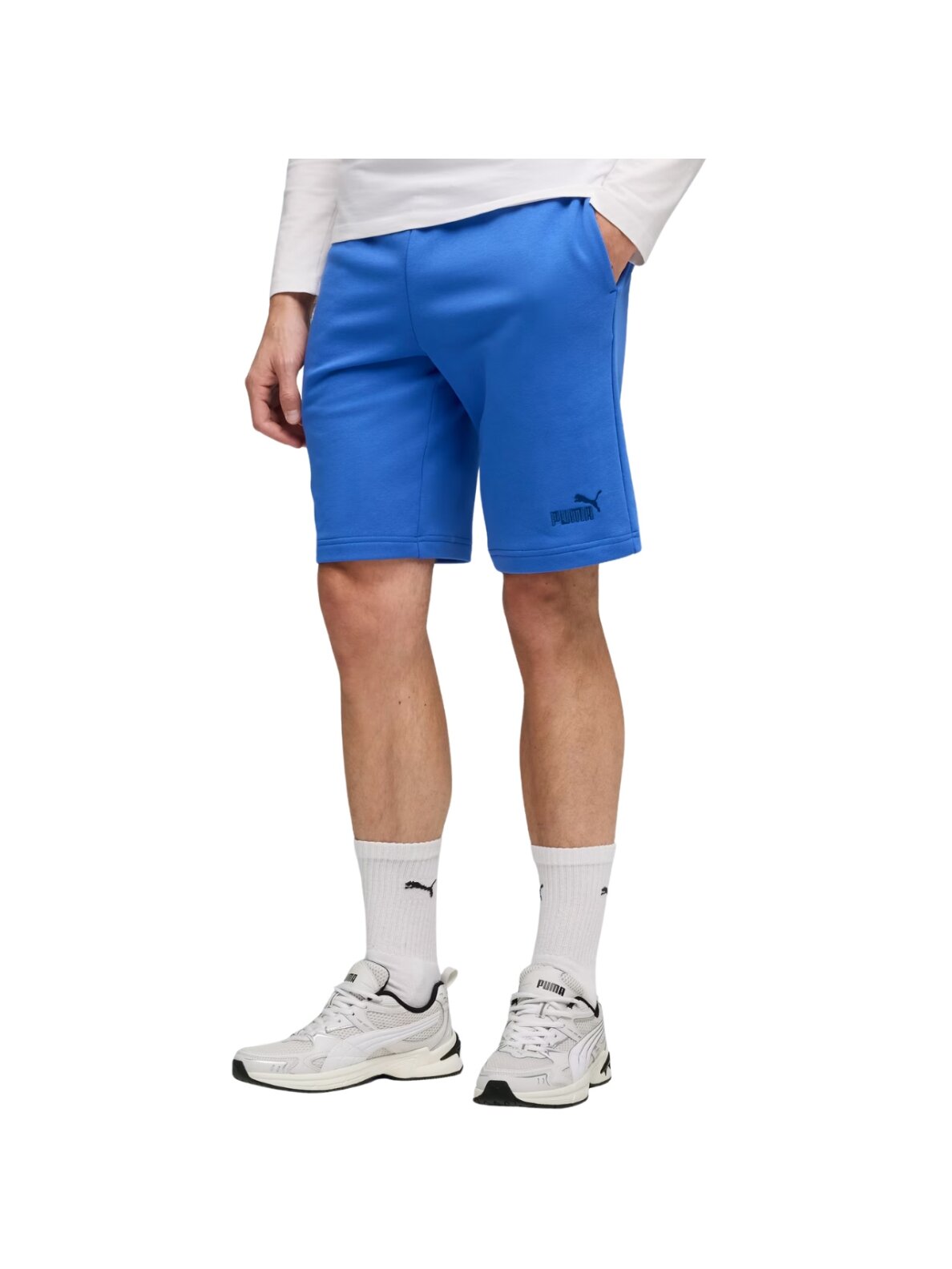 Puma ESS No.1 Logo 10" vyriški šortai, mėlyni 682595 13 Puma ESS No.1 Logo 10" vyriški šortai, mėlyni 682595 13