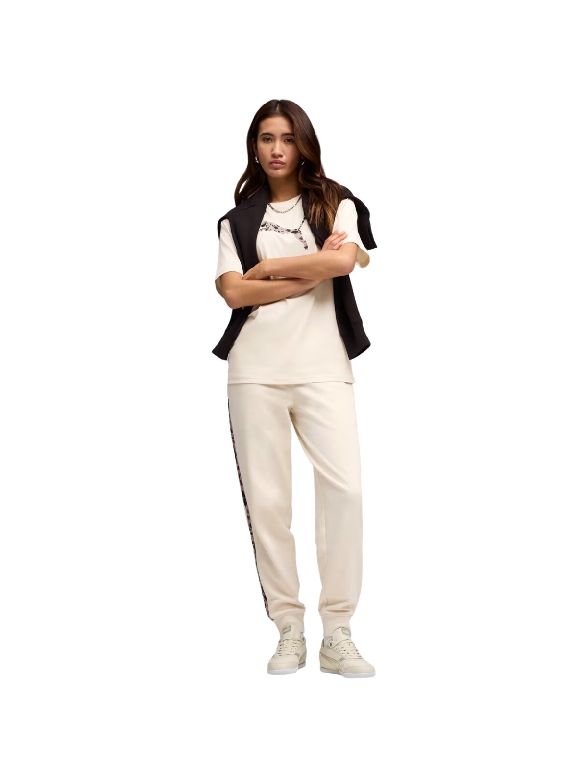 Puma ESS Graphic Animal Comfort moteriškos kelnės, smėlinės 692464 87 4 Puma ESS Graphic Animal Comfort moteriškos kelnės, smėlinės 692464 87 4