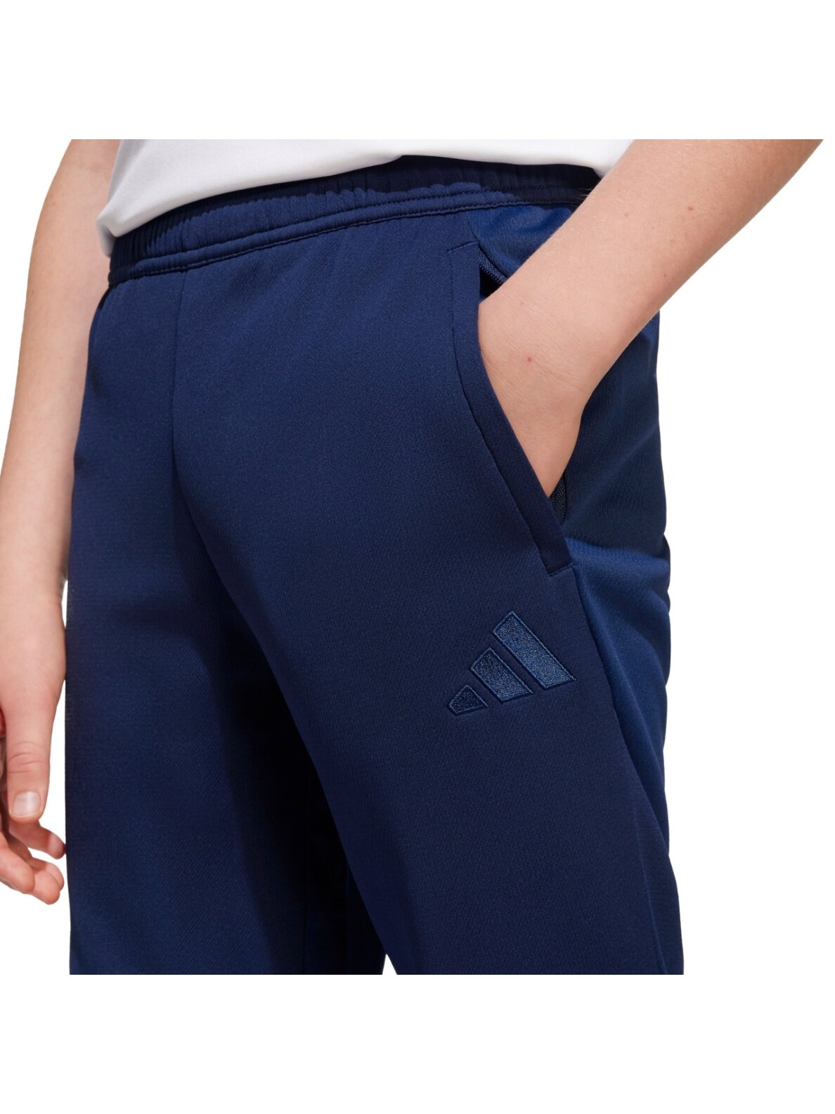 Adidas Tiro 25 kelnės vaikams tamsiai mėlynos JC5129 3 Adidas Tiro 25 kelnės vaikams tamsiai mėlynos JC5129 3