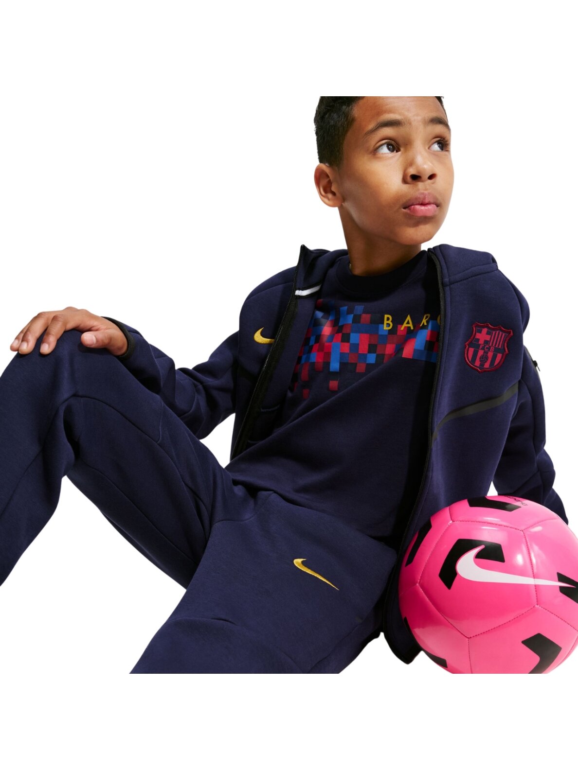 Nike FC Barcelona Tech Fleece vaikiškos kelnės, tamsiai mėlynos, II3728 498 2