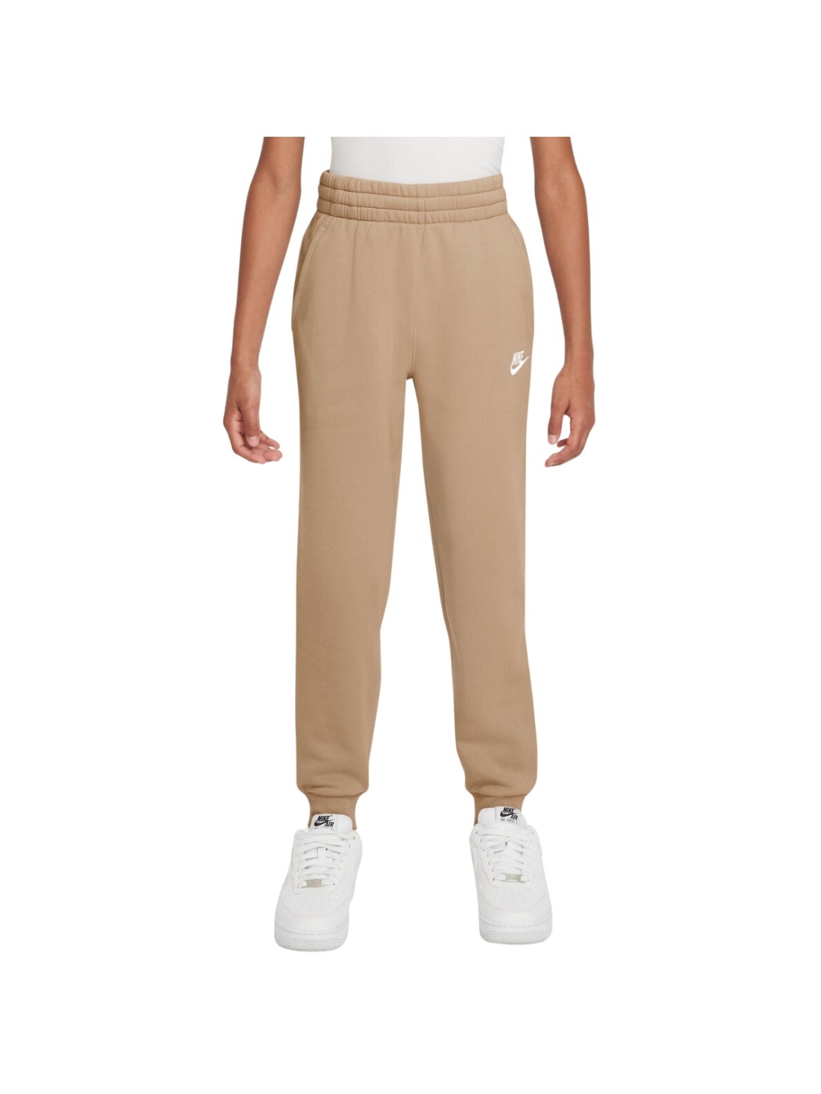 Nike Sportswear Club Fleece vaikiškos kelnės, smėlio spalvos FD3008 286