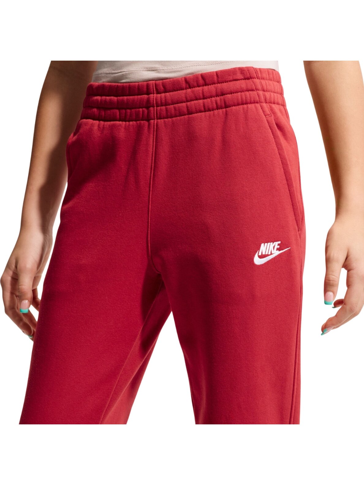 Nike Sportswear Club Fleece vaikiškos kelnės, raudonos FD3008 608 3 Nike Sportswear Club Fleece vaikiškos kelnės, raudonos FD3008 608 3
