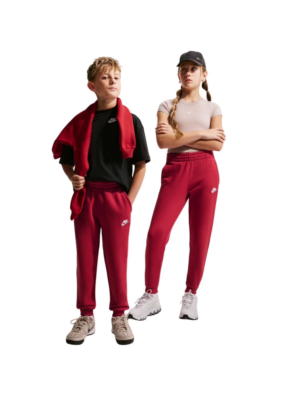Nike Sportswear Club Fleece vaikiškos kelnės, raudonos FD3008 608 6