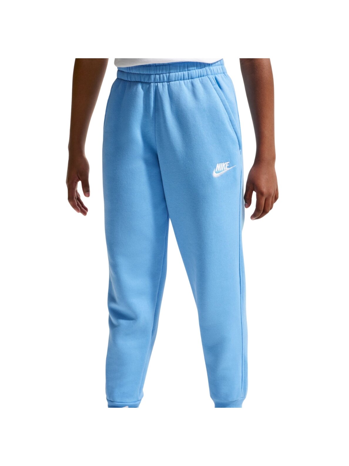 Nike Sportswear Club Fleece vaikiškos kelnės, šviesiai mėlynos FD3008 497 3 Nike Sportswear Club Fleece vaikiškos kelnės, šviesiai mėlynos FD3008 497 3