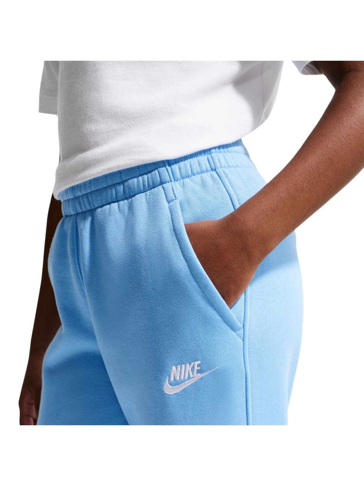 Nike Sportswear Club Fleece vaikiškos kelnės, šviesiai mėlynos FD3008 497 4 Nike Sportswear Club Fleece vaikiškos kelnės, šviesiai mėlynos FD3008 497 4
