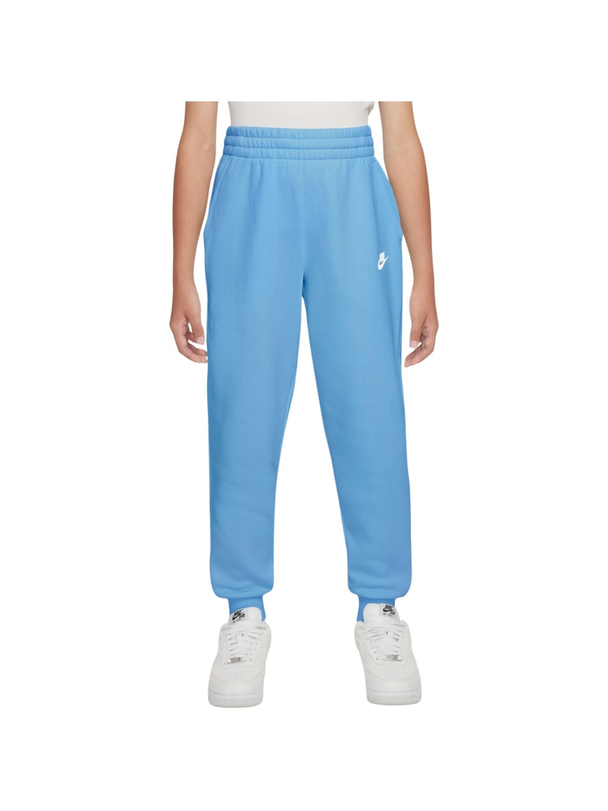 Nike Sportswear Club Fleece vaikiškos kelnės, šviesiai mėlynos FD3008 497 Nike Sportswear Club Fleece vaikiškos kelnės, šviesiai mėlynos FD3008 497