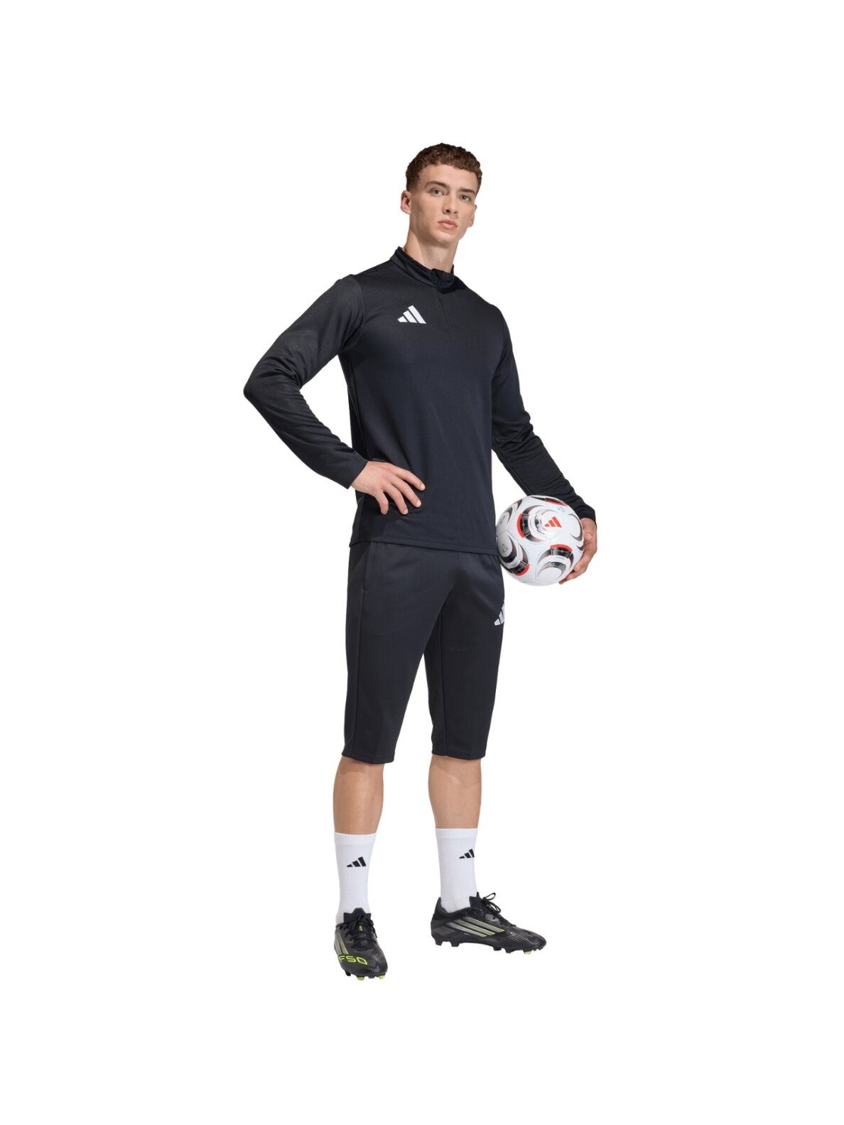 adidas Entrada 26 3/4 vyriškos juodos kelnės JZ9132 6