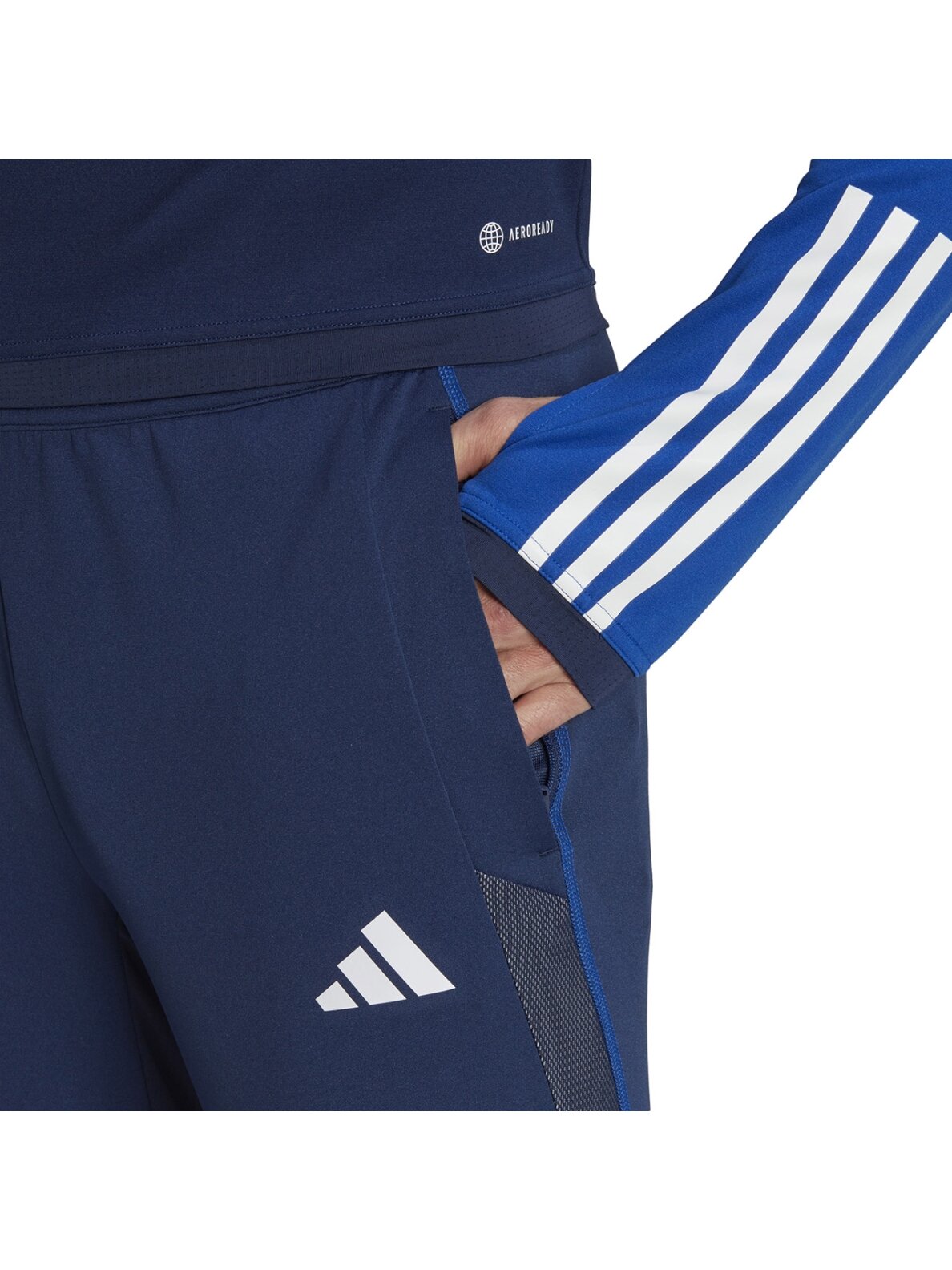Adidas Tiro 23 Competition Training vyriškos kelnės, tamsiai mėlynos HK7652 1