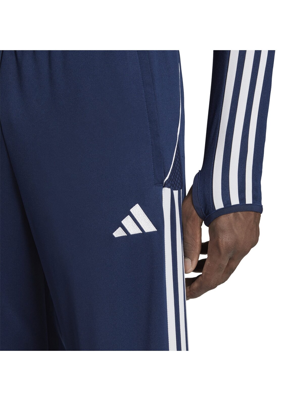 Adidas Tiro 23 League Training vyriškos kelnės, tamsiai mėlynos HS3492 1 Adidas Tiro 23 League Training vyriškos kelnės, tamsiai mėlynos HS3492 1