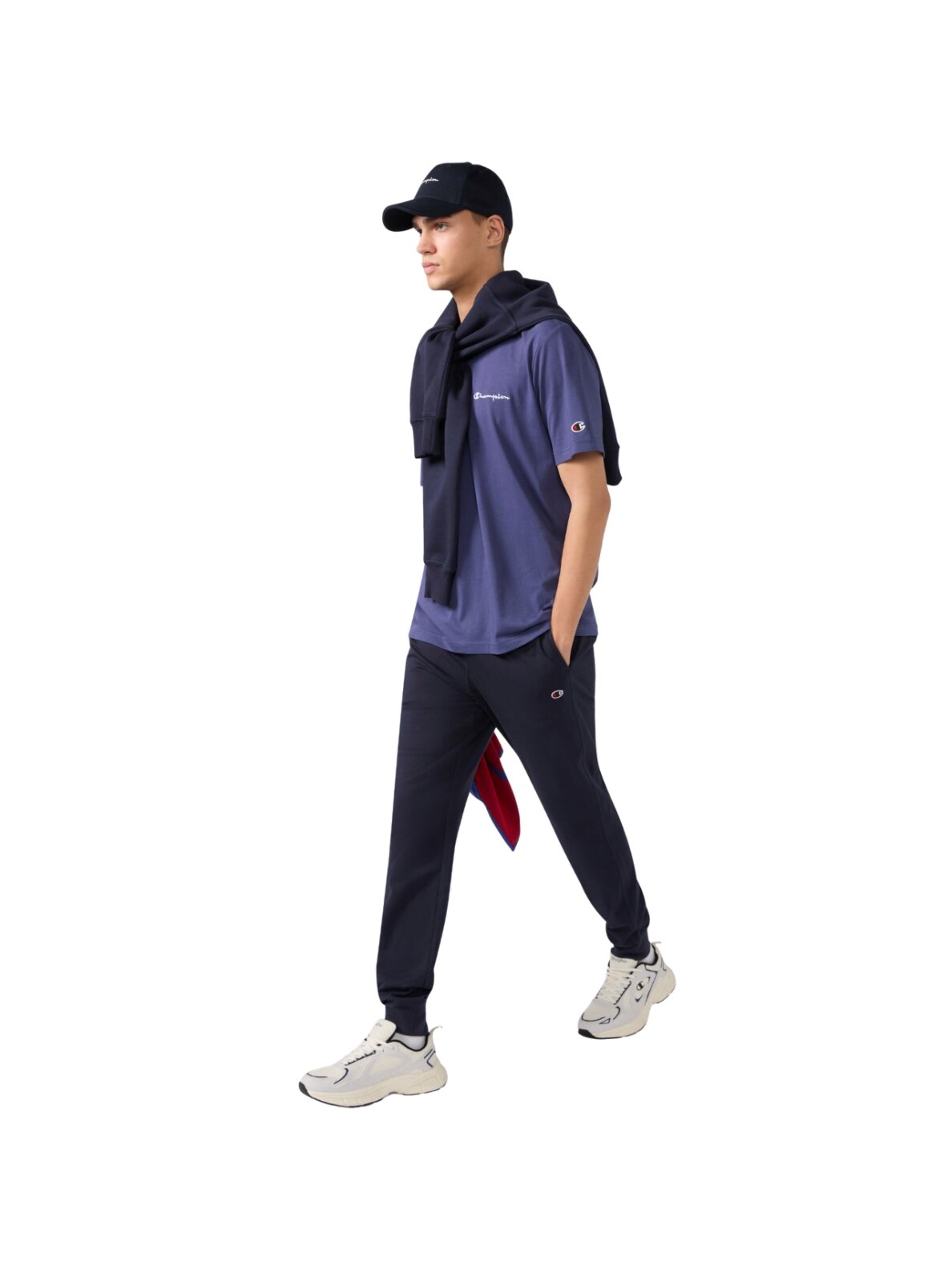 Champion Rib Cuff Pants, tamsiai mėlynos spalvos, 220307 BS501 5 Champion Rib Cuff Pants, tamsiai mėlynos spalvos, 220307 BS501 5