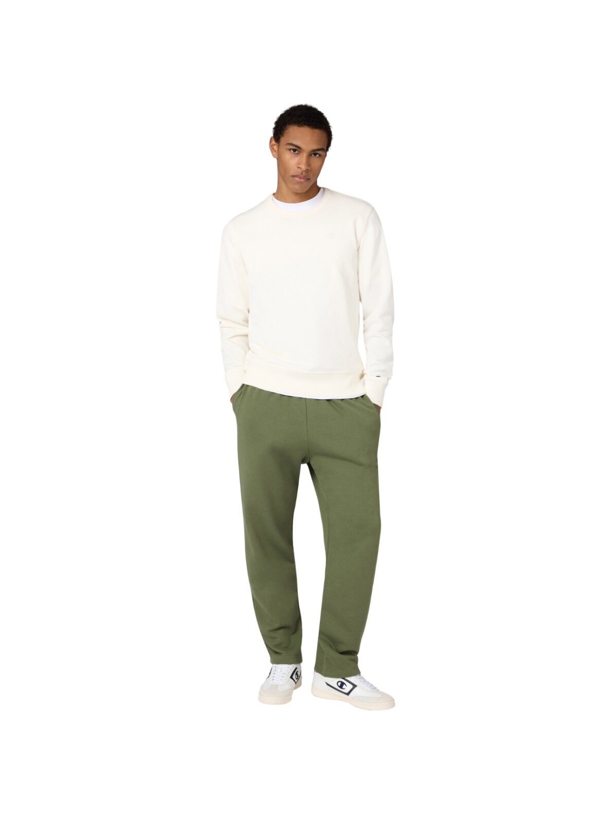 Champion Straight Hem Pants vyriškos kelnės žalios 222179 GS156 4