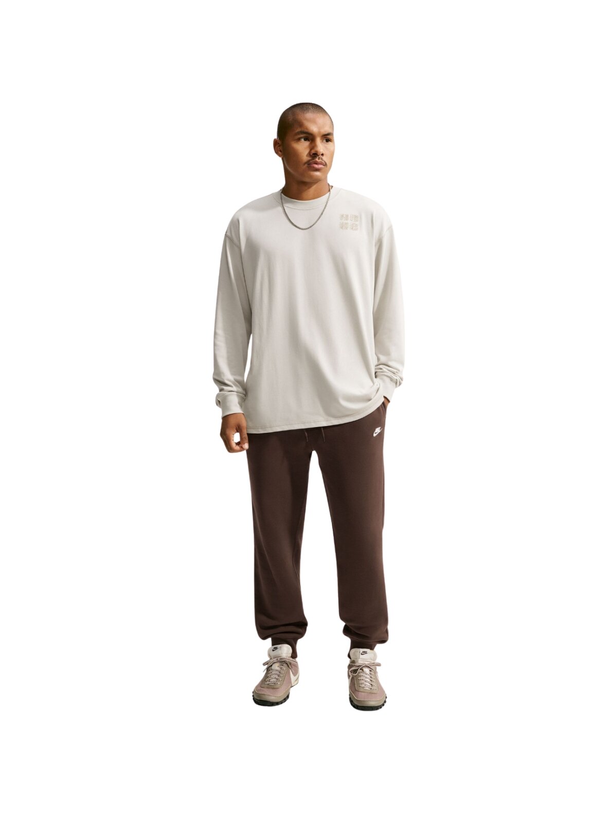Nike kelnės vyrams Club BB Jogger rudos FN3787 237 4