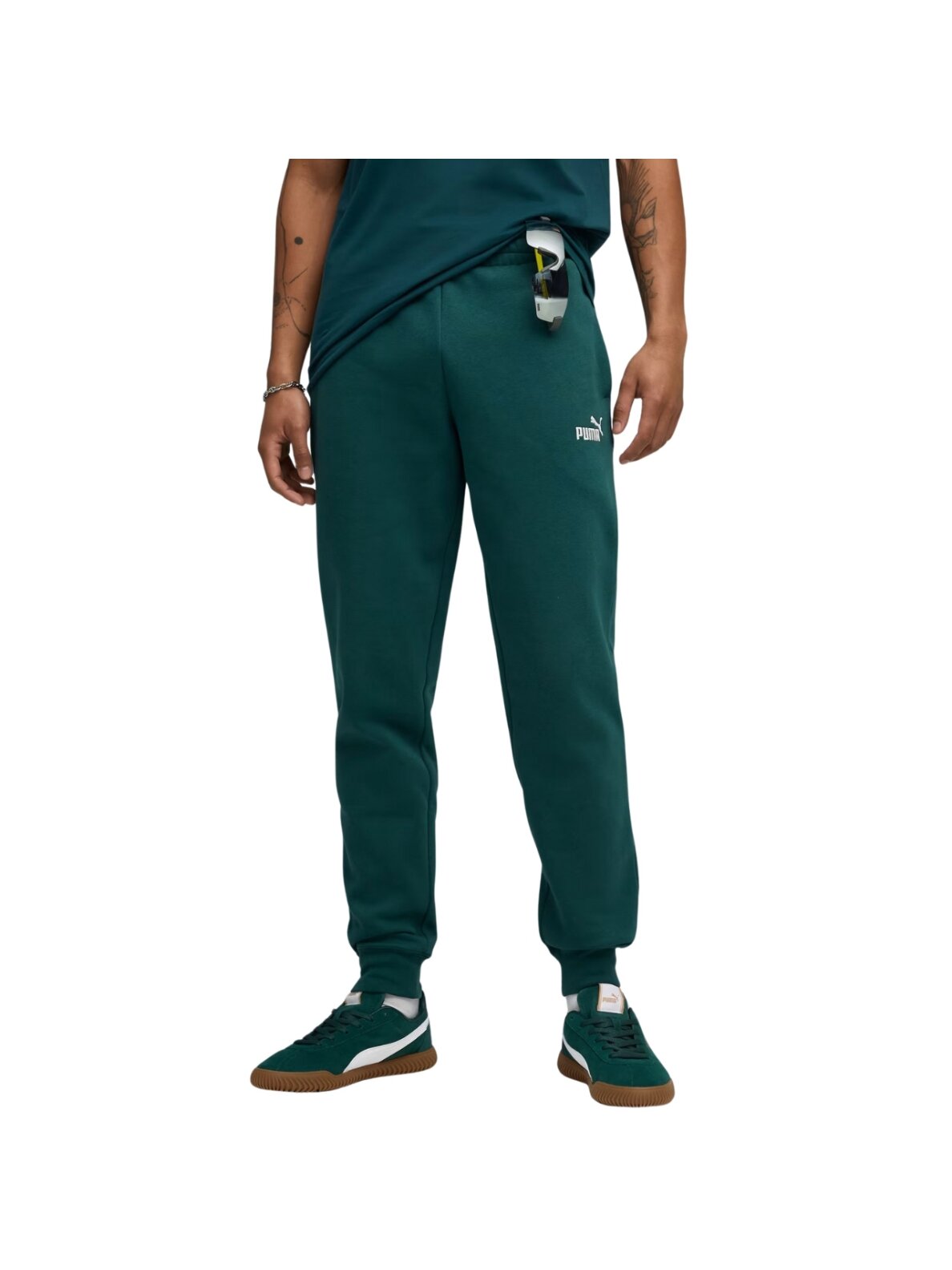 Puma ESS no.1 Logo Sweatpants FL vyrams žalios 682607 75 Puma ESS no.1 Logo Sweatpants FL vyrams žalios 682607 75