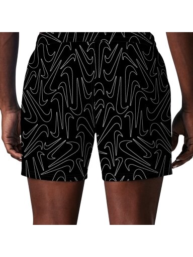 Nike Breaker Tossed Swoos 5" Volley plaukimo šortai, juodi NESSG572 001