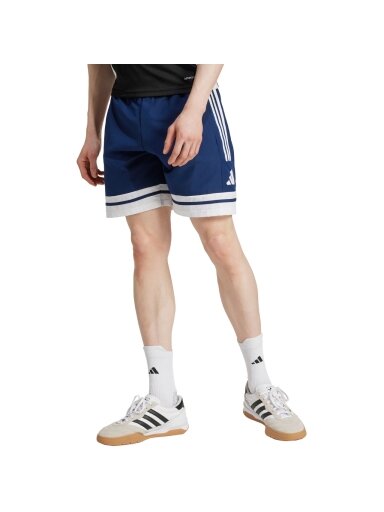 Adidas Squadra 25 Downtime Woven šortai vyrams tamsiai mėlyni JD2955