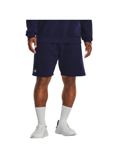Under Armour Rival Fleece šortai vyrams tamsiai mėlyni 1379779 410