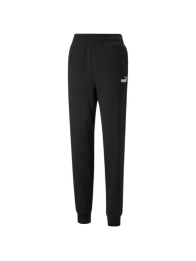 Puma ESS+ Embroidery Kelnės aukštu juosmeniu FL moteriškos kelnės juodos 670007 01