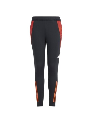 Adidas Tiro 24 Competition Training vaikiškos kelnės, juodos ir oranžinės spalvos IS1638
