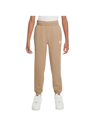 Nike Sportswear Club Fleece vaikiškos kelnės, smėlio spalvos FD3008 286
