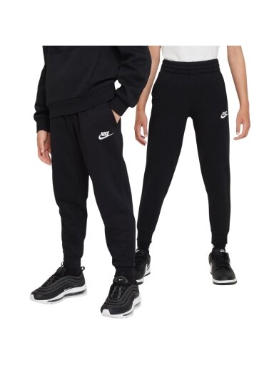 Nike Sportswear Club Fleece vaikiškos kelnės juodos FD3008 010