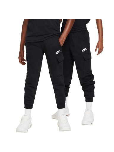 Nike Sportswear Club Fleece vaikiškos kelnės juodos FD3012 010