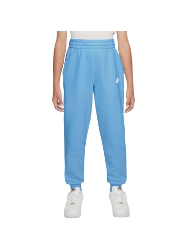 Nike Sportswear Club Fleece vaikiškos kelnės, šviesiai mėlynos FD3008 497