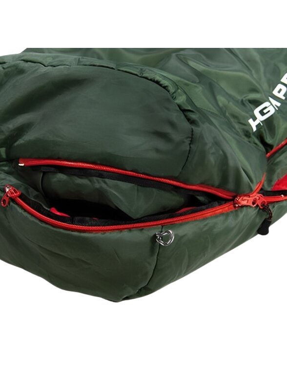 High Peak Black Arrow Eco miegmaišis 220x80x50 cm žaliai raudona 23230 2