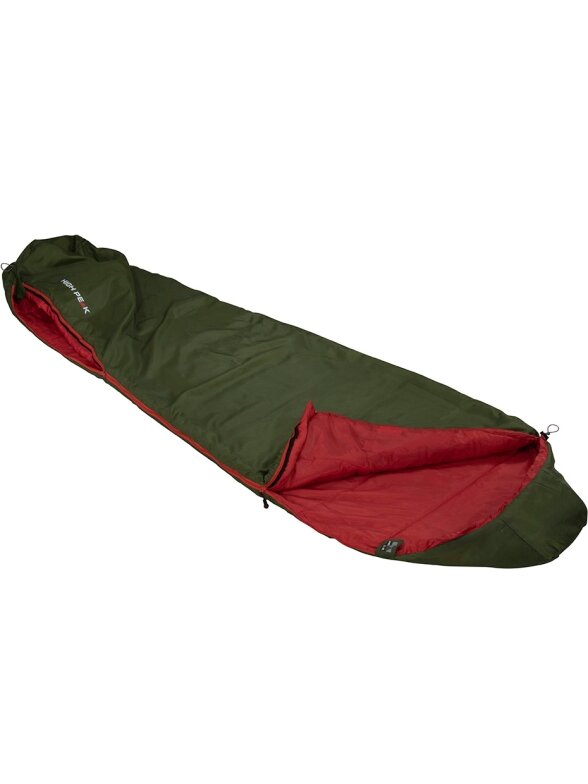High Peak Lite Pak 1200 miegmaišis 225x80x50 cm žaliai raudona 23263 1 High Peak Lite Pak 1200 miegmaišis 225x80x50 cm žaliai raudona 23263 1