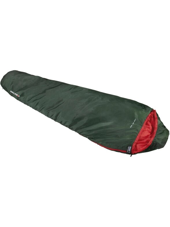 High Peak Lite Pak 1200 miegmaišis 225x80x50 cm žaliai raudona 23263