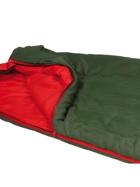 Miegmaišis High Peak Pak 600 Eco 210x75x50 cm žalio-raudona 23247 2