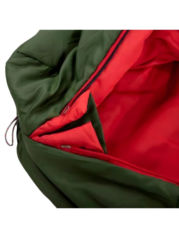 Miegmaišis High Peak Pak 600 Eco 210x75x50 cm žalio-raudona 23247 3