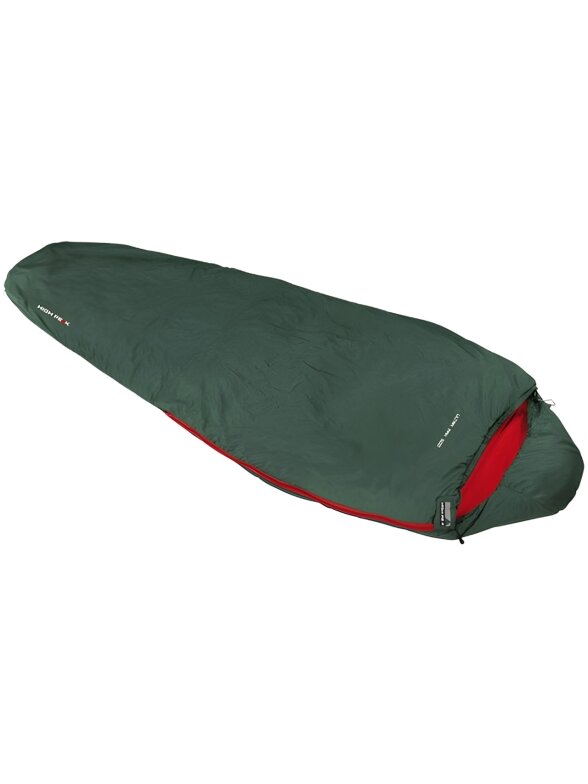 Miegmaišis High Peak Ultra Pak 500 Eco 205x75x50 cm žalio-raudona 23254