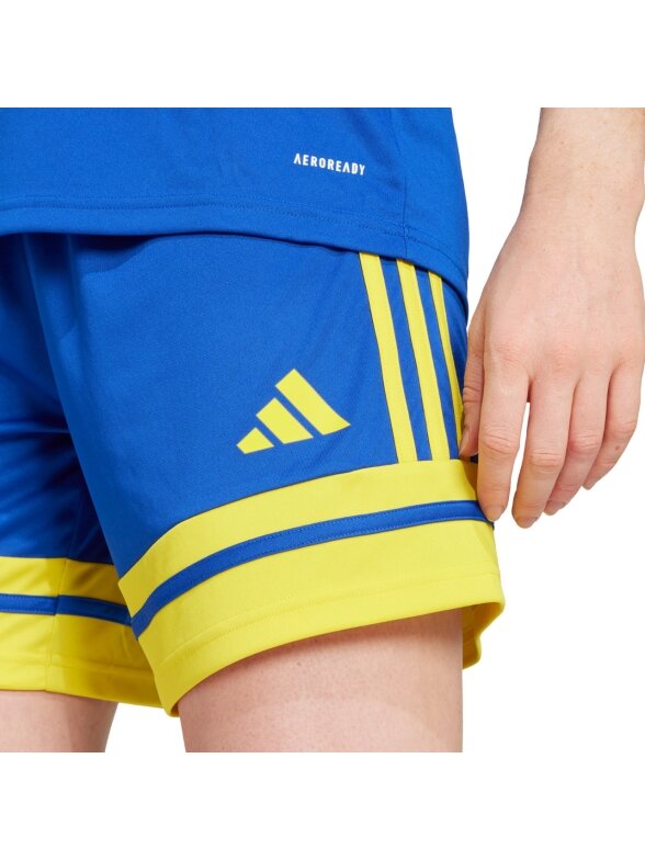 Adidas Squadra 25 šortai moterims mėlynai geltoni JN5408 4