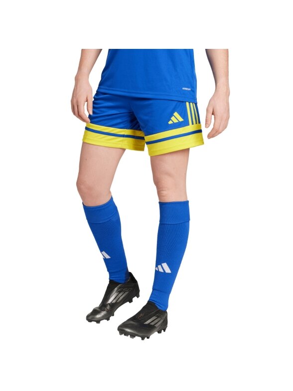 Adidas Squadra 25 šortai moterims mėlynai geltoni JN5408 Adidas Squadra 25 šortai moterims mėlynai geltoni JN5408