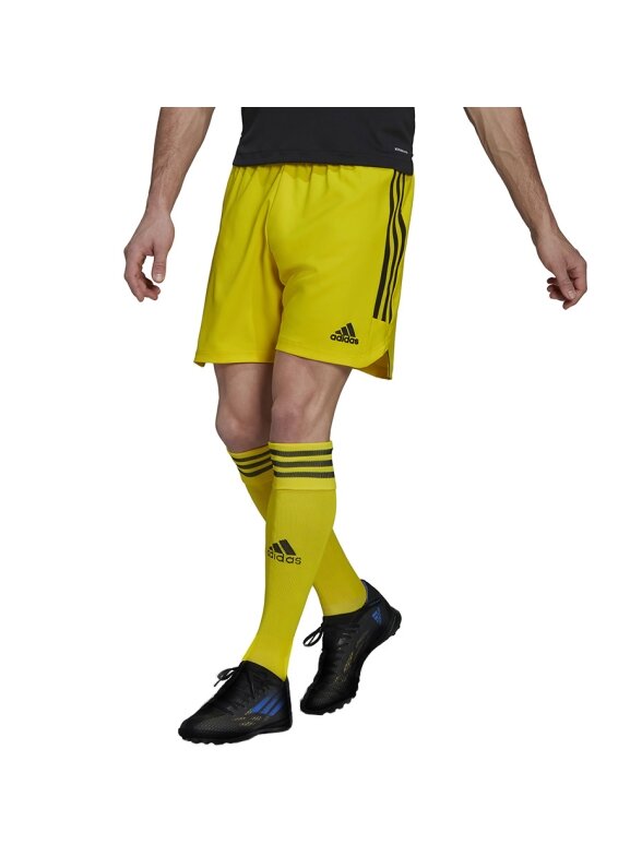 Adidas Condivo 22 Match Day vyriški šortai, geltoni ir juodi HA3511 1 Adidas Condivo 22 Match Day vyriški šortai, geltoni ir juodi HA3511 1