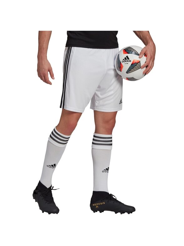 Adidas Squadra 21 Trumpi vyriški šortai, balti GN5773 1 Adidas Squadra 21 Trumpi vyriški šortai, balti GN5773 1