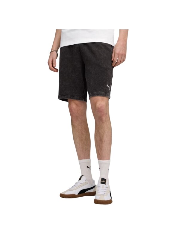 Puma Ess Elevated Relaxed Wash šortai vyrams juodi-pilki 688052 01