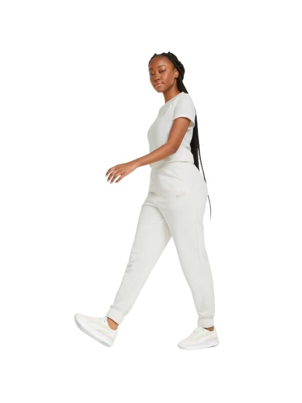 Puma ESS+ Embroidery aukšto juosmens kelnės FL moteriškų kelnių kremas 670007 99 2